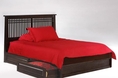 Solstice Twin Platform Bed w/ Dark Chocolate Finish plus 4-Drawer Set (Oak bed)