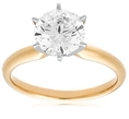 Certified 14k White or Yellow Gold Round Diamond Solitaire Engagement Ring (2 ct, H-I Color, SI2-I1 Clarity) ( Amazon.com Collection ring )