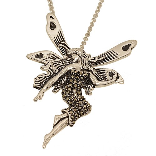 Fairy Pin Pendant with Genuine Marcasite ( Glamour Rings pendant ) รูปที่ 1