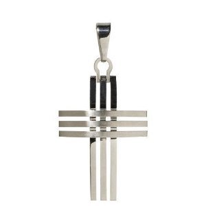 Bling Jewelry Immaculate Style Unisex Stainless Steel Modern Cross Pendant Necklace ( Bling Jewelry pendant ) รูปที่ 1
