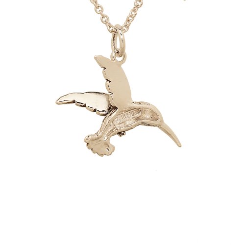 Hummingbird in Flight Pendant with Genuine Marcasite ( Glamour Rings pendant ) รูปที่ 3