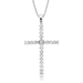 รูปย่อ 14k White Gold Cross Diamond Pendant Necklace (GH, SI3-I1, 0.25 carat) ( Diamond Delight pendant ) รูปที่1