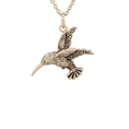 Hummingbird in Flight Pendant with Genuine Marcasite ( Glamour Rings pendant )