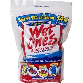 Wet Ones Singles Antibacterial Cleansing Wipes, Fresh Scent, 144 Count ( Baby Diaper Wet Ones ) รูปที่ 3