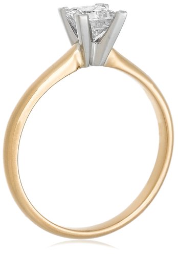 10k White or Yellow Gold Princess Cut Solitaire Diamond Engagement Ring (3/4 ct, J-K Color, I2-I3 Clarity) ( Amazon.com Collection ring ) รูปที่ 5