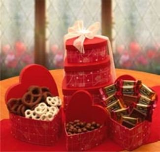 A Love Affair with Chocolate Valentines Day Gift Tower ( Gift Basket Station Chocolate Gifts ) รูปที่ 1