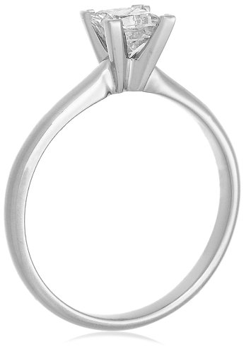 10k White or Yellow Gold Princess Cut Solitaire Diamond Engagement Ring (3/4 ct, J-K Color, I2-I3 Clarity) ( Amazon.com Collection ring ) รูปที่ 3