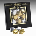 Gold and Silver Stars Solid Milk Chocolate Gift Box (5.5 Oz) ( Madelaine Chocolate Novelties Chocolate Gifts )