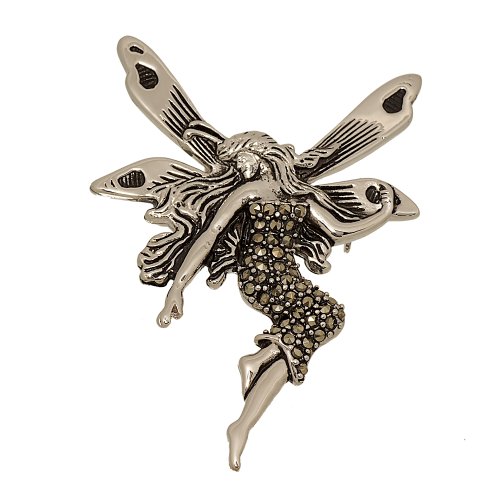 Fairy Pin Pendant with Genuine Marcasite ( Glamour Rings pendant ) รูปที่ 3