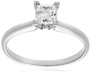 รูปย่อ 10k White or Yellow Gold Princess Cut Solitaire Diamond Engagement Ring (3/4 ct, J-K Color, I2-I3 Clarity) ( Amazon.com Collection ring ) รูปที่1
