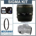 Sigma 85mm f/1.4 EX DG HSM Lens Kits, for Nikon AF Cameras ,with Tiffen 77mm UV Filter, Lens Cap Leash, Professional Lens Cleaning Kit ( Sigma Len )