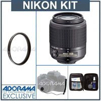 Nikon 55mm - 200mm f/4-5.6G ED AF-S DX Autofocus Zoom Lens - Refurbished by Nikon U.S.A. Bundle - with - Pro Optic 52mm MC UV Filter, Lens Cap Leash, Professional Lens Cleaning Kit ( Nikon Len ) รูปที่ 1