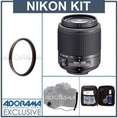 Nikon 55mm - 200mm f/4-5.6G ED AF-S DX Autofocus Zoom Lens - Refurbished by Nikon U.S.A. Bundle - with - Pro Optic 52mm MC UV Filter, Lens Cap Leash, Professional Lens Cleaning Kit ( Nikon Len )