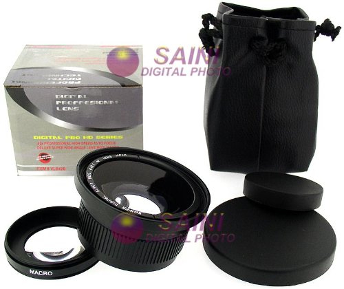 0.42x Fish-Eye /Wide-Angle Converter (w/Adapter) for SONY Alpha 230, 330, 350, 380, 700, 850, 900 ( Fisheye Len ) รูปที่ 1