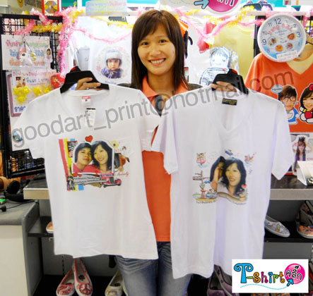 รับพิมพ์รูปลงเสื้อ ไม่จำกัดสี ไม่จำกัดจำนวน ค่ะ^_^ รูปที่ 1