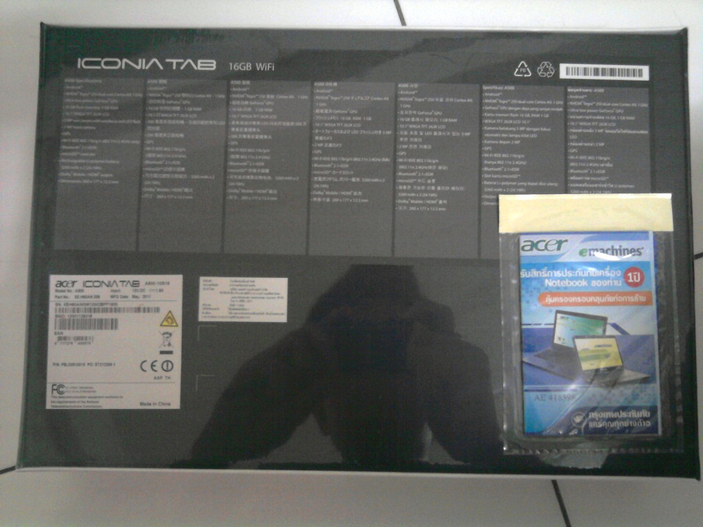ขาย Tablet Acer Iconia Tab A500 16GB เครื่องใหม่ ยังไม่แกะกล่อง รูปที่ 3