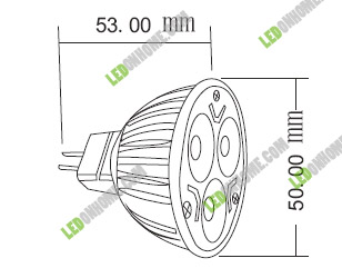 ขายส่ง หลอด LED MR16 3w. สำหรับตู้โชว์สินค้า รูปที่ 4