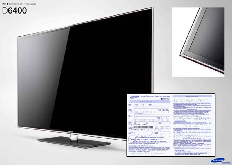 ขายแล้วค่ะ! ขาย TV SAMSUNG รุ่น UA55D6400 จอ LED 55 นิ้ว มือสอง สภาพใหม่ปิ๊ง! ราคาพิเศษ! รูปที่ 1