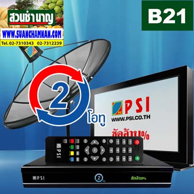 B 21 OS ระบบจานดาวเทียม PSI รุ่น O2 :C-band สำหรับ ทีวี 1 เครื่องพร้อมติดตั้ง กรุงเทพฯ รูปที่ 1