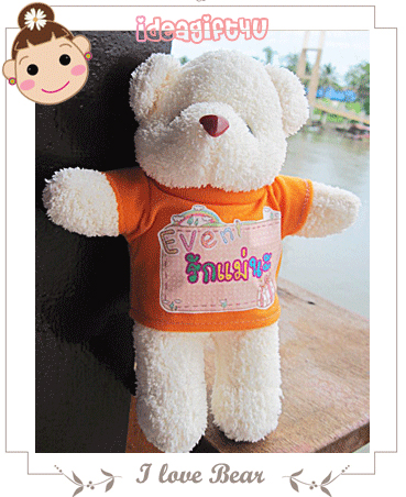ตุ๊กตาหมีใส่เสื้อ สกรีน ตามน้องหมีบอกรัก น้องหมีคู่รัก น้องหมีครอบครัว น่ารัก น่ากอด ของขวํญ ถูกใจผู้ให้ ประทับใจผู้รับ รูปที่ 5