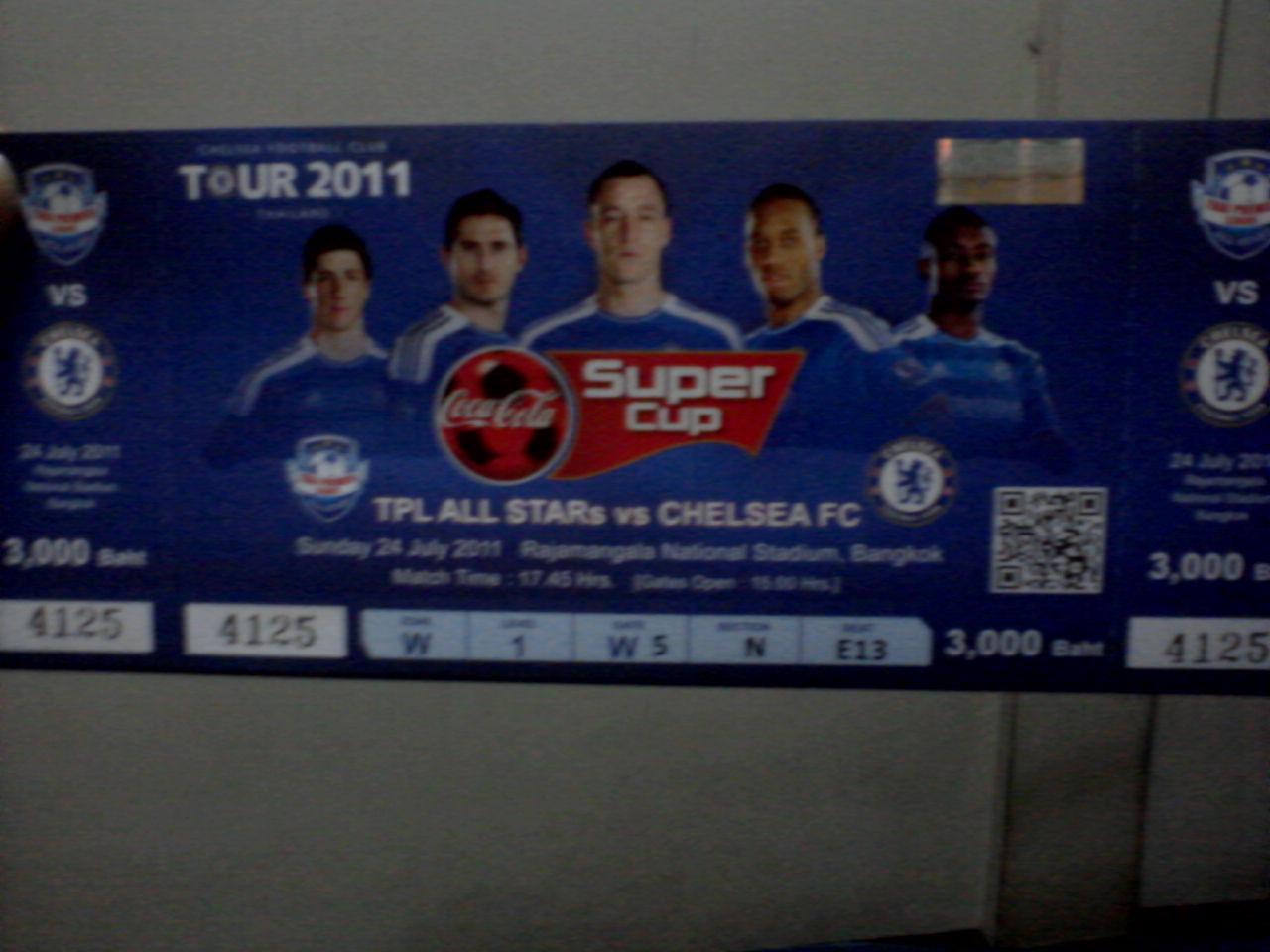 ขายบัตรเชลซีเยือนไทย!! Coke Super Cup : Chelsea Asia Tour 2011 Thailand รูปที่ 1
