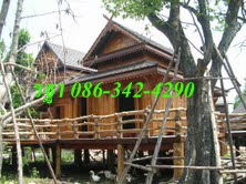 !! รับออกแบบ-สร้างบ้านทรงไทย เรือนไทย ซุ้มไม้ ศาลาไม้ รีสอร์ท บ้านไม้ และรับสร้างตามแบบของลูกค้า รูปที่ 1