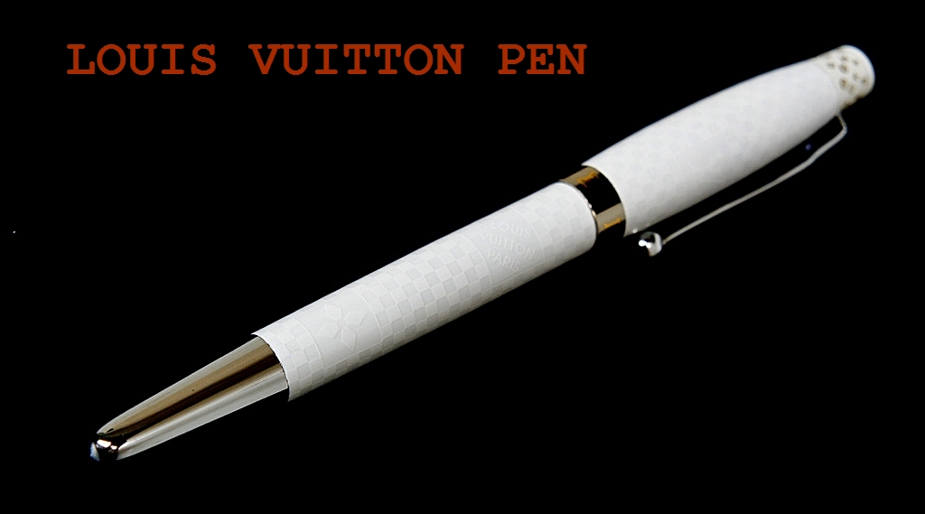 ปากกา lv หมึกเคมี เปลี่ยนไส้ได้ ด้ามสีขาวงาช้าง หรูมาก รูปที่ 1