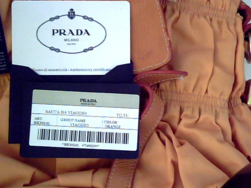 ขายกระเป๋าถือผู้หญิง PRADA สีส้ม ของแท้ รูปที่ 1