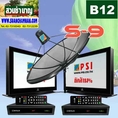 B 12 OS ระบบจานดาวเทียม PSI รุ่น S-7/S-9:C-band สำหรับ TV 2 เครื่องพร้อมติดตั้ง กรุงเทพฯ