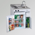 Great Price CK301SHP 30 Complete Compact Kitchen with Refrigerator in White