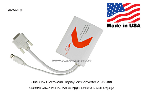 2560x1600 Dual Link DVI to Mini DisplayPort Converter_Adapter_New AT-DP400 รูปที่ 4