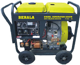 เครื่องปั่นไฟ + เครื่องเชื่อม (ดีเซล) BERALA TP-5555... เครื่องปั่นไฟเชื่อมได้ รูปที่ 1