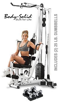 Get Best Price Body Solid EXM1500S Home Gym Plus 2 25 lb. Bayou Adjustable Dumbbells รูปที่ 1