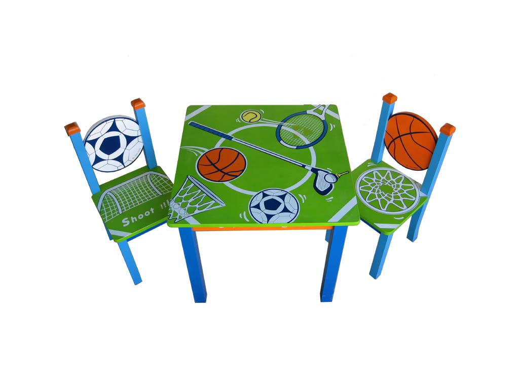 ขายโต๊ะ เก้าอี้ เฟอร์นิเจอร์สำหรับเด็ก ทำจากไม้ยางพารา ใช้สีปลอดสาร รูปที่ 1