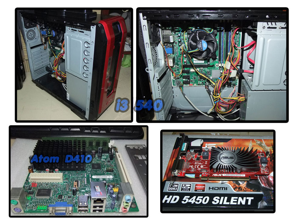 ชุดที่ 1 ยก case Intel Core i3 540 ,MB HP MS-7613 Chipset Intel H57 ,DDR3 4 G,HD WD 500 G,Case+Power รูปที่ 1