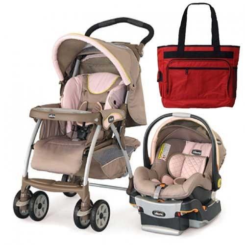 Lowest Price Chicco Cortina Keyfit 30 Travel System Chic W free Fashionable Diaper Bag รูปที่ 1