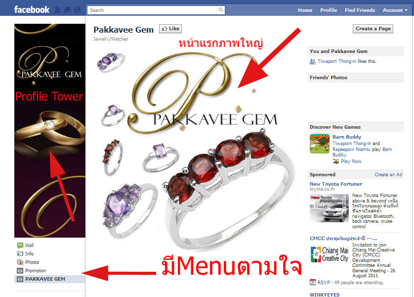 แต่งFACEBOOK PROMOTE ภาพใหญ่ยักษ์ พร้อมเมนูมากมาย FACE BOOK รูปที่ 1