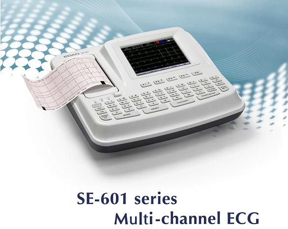 เครื่องมือแพทย์  EKG 6 channel จอสี พกพาได้  model SE601   รูปที่ 1