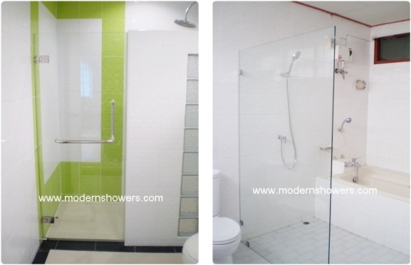 ฉากกั้นอาบน้ำ ฉากกั้นห้องน้ำ modernshowers ( www.modernshowers.com ) รูปที่ 1