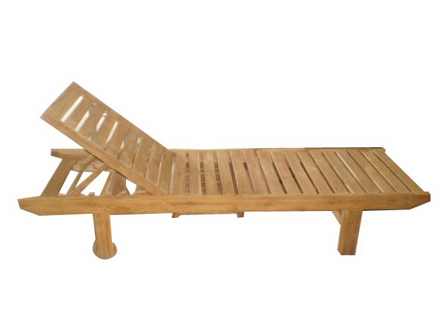 เก้าอี้เตียงสระน้ำ ทำจากไม้สัก รูปที่ 1