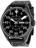 Lowest Price Hamilton Men s H64785835 Khaki King Pilot Black Dial Watch