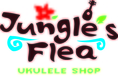 Jungle's Flea ขาย ukulele หลากหลายยี่ห้อในราคาถูก เช่น Mahalo , Lanikai , Stagg , KAKA , UMA , Maui ราคาเริ่มต้นที่ 1,500 บาท 