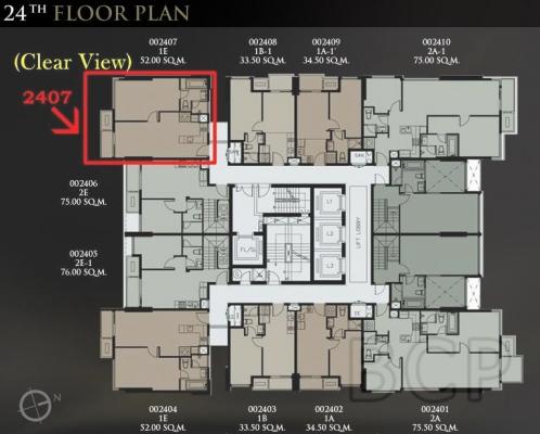 Keyne By Sansiri: 1 Bed + 1 Bath, 52 Sq.m, 24th fl for Sale รูปที่ 6