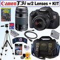 Lowest Price Canon EOS Rebel T3i 18 MP CMOS Digital SLR Camera with EF-S 18-55mm f 3.5-5.6 IS II Zoom Lens EF 75-300mm