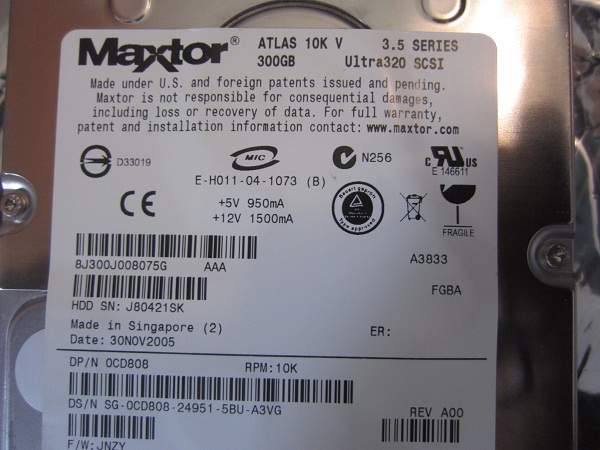 ขาย Hard Disk SCSI Maxtor ATLAS 300 GB 10k U320 80 PIN Hotswap รูปที่ 5