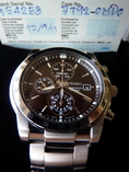 ขายนาฬิกา SEIKO-Chronograph 100M หน้าปัดดำ สายสแตนเลส