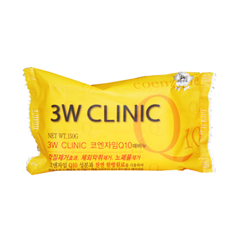 สบู่ก้อนเกาหลี 150g 3W Clinic สูตรโคเอ็นไซม์คิวเทน  รูปที่ 1