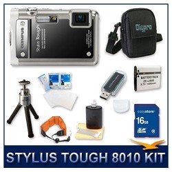 Low Price Best Buy Olympus Stylus Tough-8010 Digital Camera Black 14 MP 28mm 5X Optical Zoom 2.7 LCD Screen Waterproof รูปที่ 1