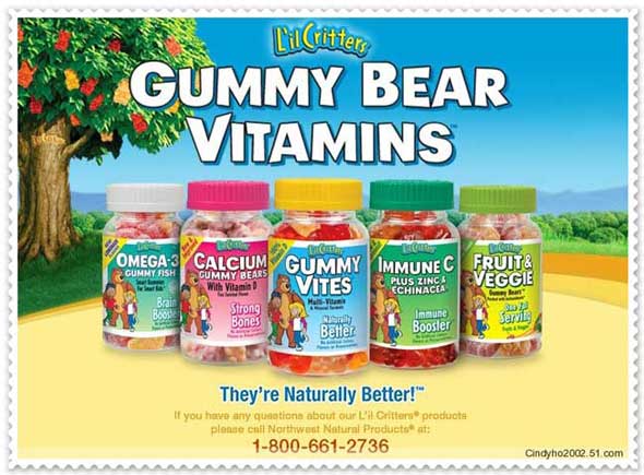 วิตามินเด็ก วิตามินสำหรับเด็ก L'il Critters ในรูปเยลลี่หมี Gummy Bear นำเข้าจาก USA (สำหรับบริโภค 3 เดือน) รูปที่ 1