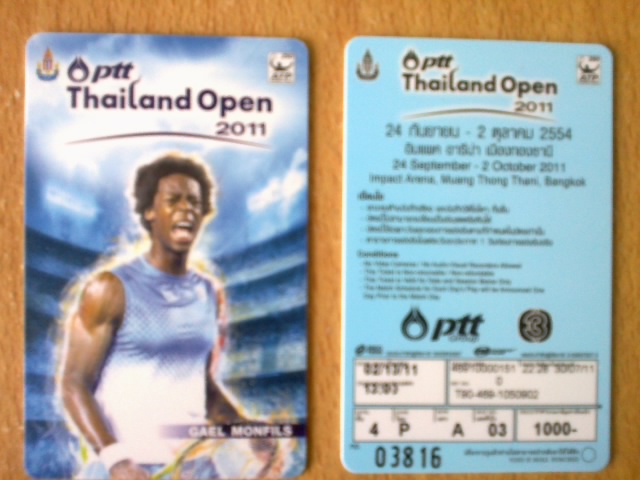 ขายบัตร PTT Thailand Open 2011 รูปที่ 1